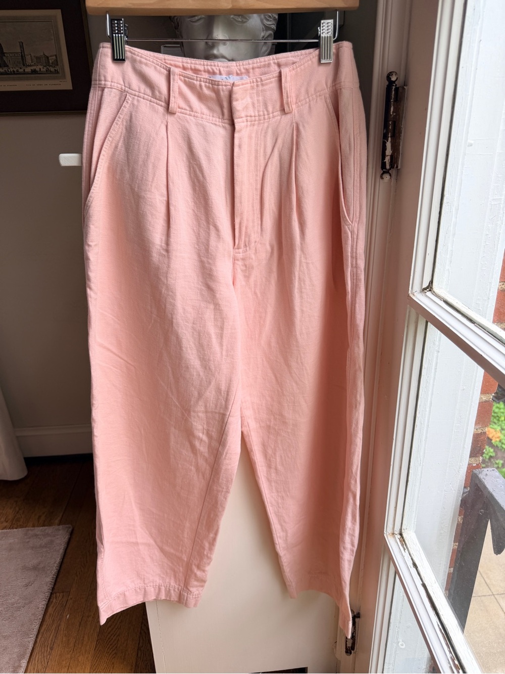 Apiece Apart Blush Pink High-Waist Trousers